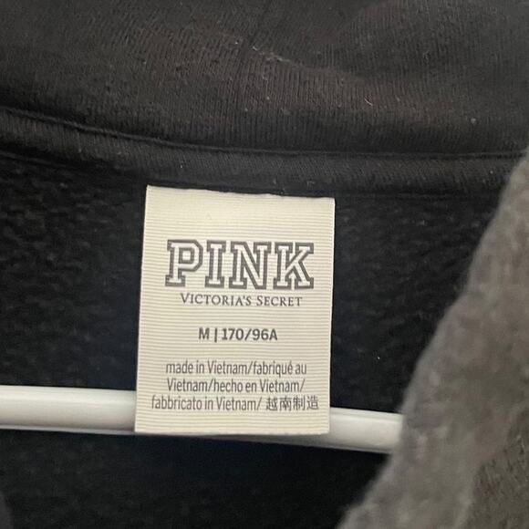 PINK Women's Size Medium Black Cowl Neck Campus Pullover Sweater - Picture 4 of 7